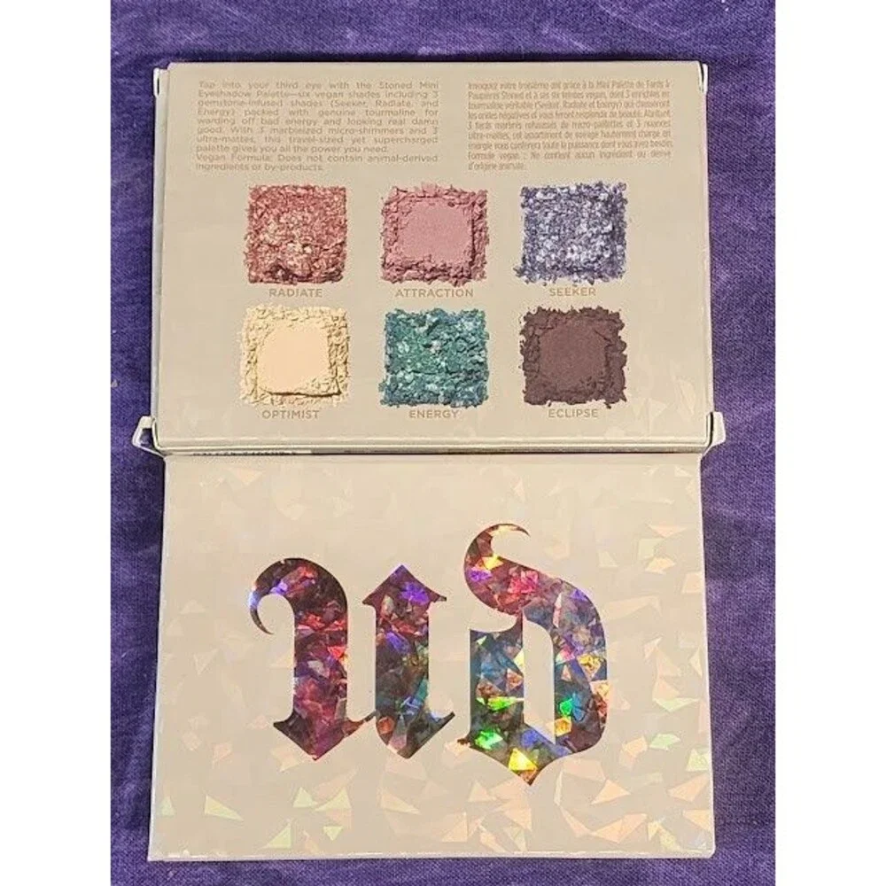 Urban Decay Stoned Vibes Mini Eyeshadow Palette Shimmer Matte Vegan 6 Pan Shades